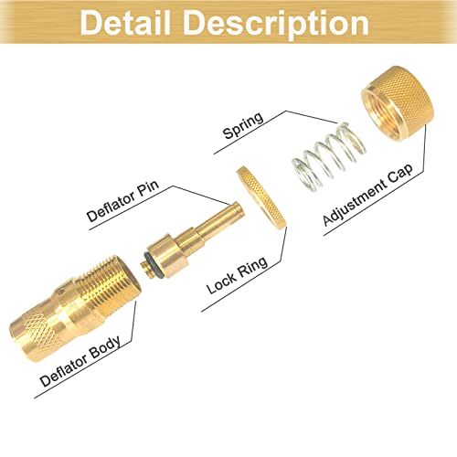 ATsafepro Deflator de pneu, kit de deflator de pneu predefinido de 6 a 30 PSI, acessórios off-road p