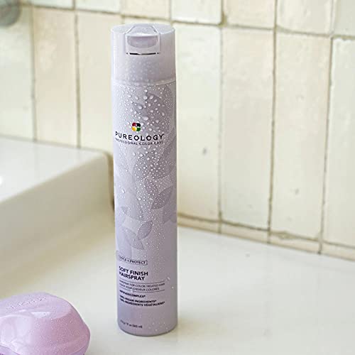 Pureology Style + Protect Soft Finish Hairspray | For Color-Treated Hair | Flexible Hold, Non-Drying Hairspray | Silicone Free | Vegan | Updated Packaging | 11 Oz.| #TOP4
