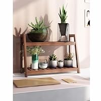 Amazon.co.jp: [GZGZ] 木製 おしゃれ ダークブラウン 観葉植物 棚 収納