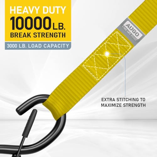 image for AUGO Heavy Duty Soft Loops –Pack of 6-1.5” x 17” Tie Down Anchor