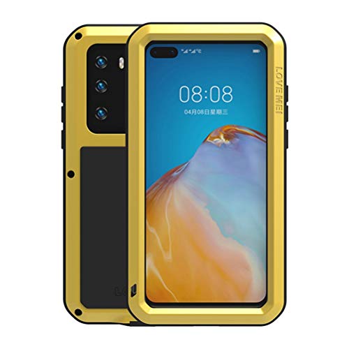 Hicaseer Capa para Huawei P40, à prova de choque, neve, poeira, metal de alumínio durável, Gorilla r