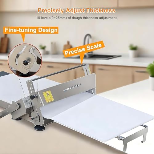 Laminadora de masa plegable para repostería casera, pan y masas finas sin esfuerzo 7