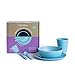 Bobo&Boo Bamboo 5 Piece Children’s Dinnerware, Pacific Blue, Non Toxic & Eco Friendly Kids Mealtime Set for Healthy Infant Feeding, Great Gift for Baby Showers, Birthdays & Preschool Graduations