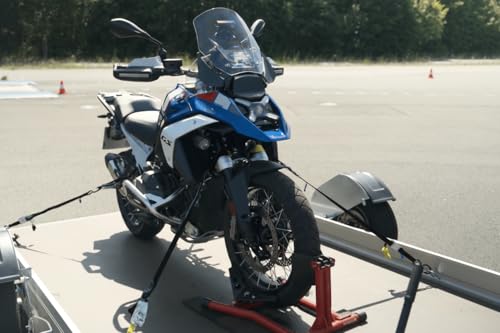 LOADCARE – Motorrad Spanngurt Set – 8-teilig – 4X Ratschenzurrgurt & 4X Adapterschlaufe