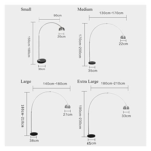 Lámpara de pie moderna Yongdeng de estilo elegante con brazo telescópico curvo 3