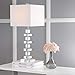 SAFAVIEH Lighting Collection Modern Deco 28-inch Bedroom Living Room Home Office Desk Nightstand Table Lamp Set of 2 (LED Bulbs Included)