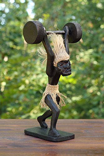 Estatua Tribal de Madera Tallada a Mano 10 Pulgadas miniatura 5