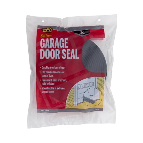 M-D Building Products 03749 16 ft. Black Rubber Garage Door Bottom Seal by M-D Building Products - Image 4