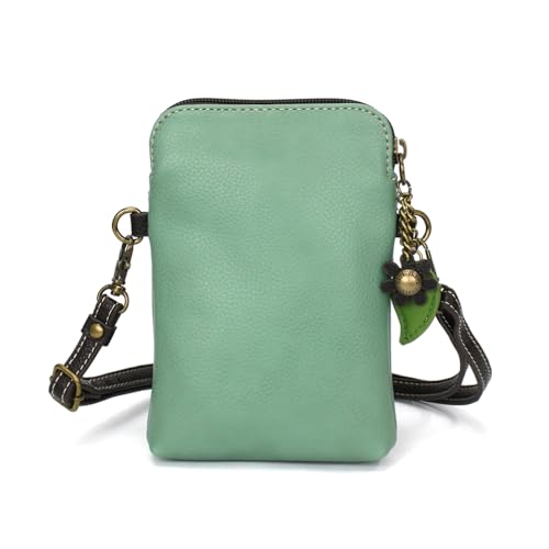 Image of CHALA Wilderness Animal Collection Cell Phone Crossbody Purse-Women PU Leather /Canvas Multicolor Handbag w /Adjustable Strap