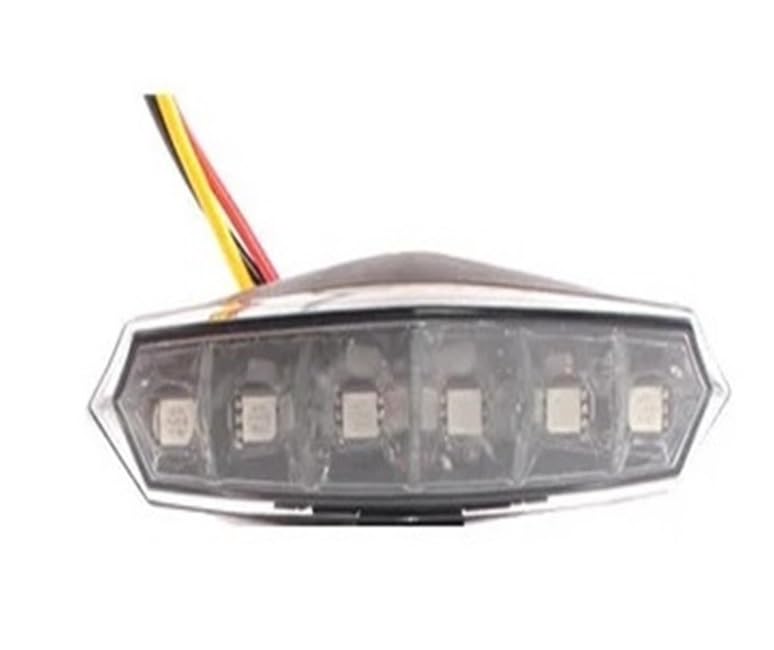 Feu stop LED moto haute visibilité avec éclairage arrière 12V
