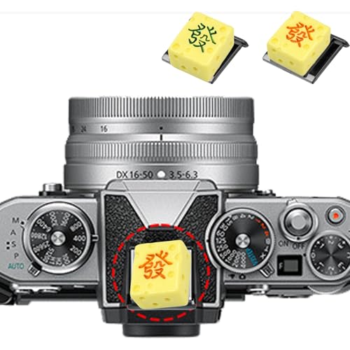 Image of Camera Hot Shoe Cover, Cute Hot Shoe Cap, Hot Shoe Protector Compatible with Sony Fujifilm Fuji Canon Nikon Pentax Leical Panasonic (2pcs Mahjong)