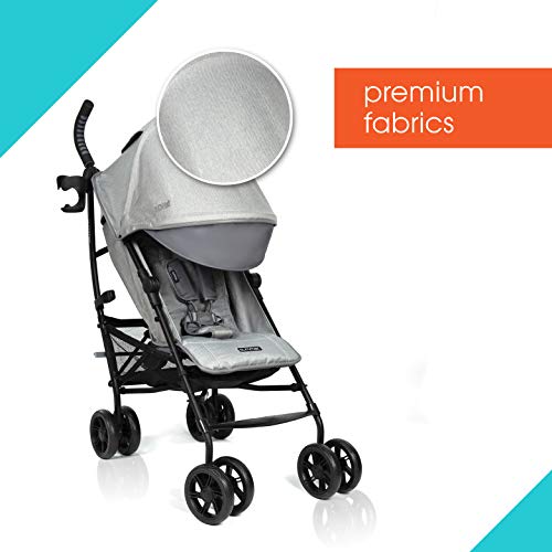 Summer Infant 3Dlite+ Convenience Stroller, Granite Herringbone  – Lightweight Umbrella Stroller With Oversized Canopy, Extra-Large Storage And Compact Fold #TOP6