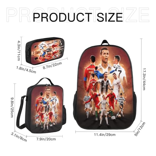 Generic Leisure Backpack 3 Pieces With Lunchbox, Large Capacity Hiking Backpack, Laptop Backpack, For Hiking Camping Travel Sports Backpack, Sports Fan Backpack 17In -01 thumb #6