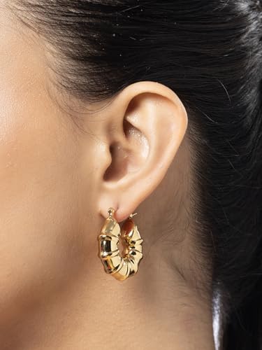 Image of Scintillare by Sukkhi Excellent Stainless Steel Round Hoop Earring Jewellery for Women & Girls|Anti Tarnish Jewellery|Gifts for Wife Girlfriend Mother Sister
