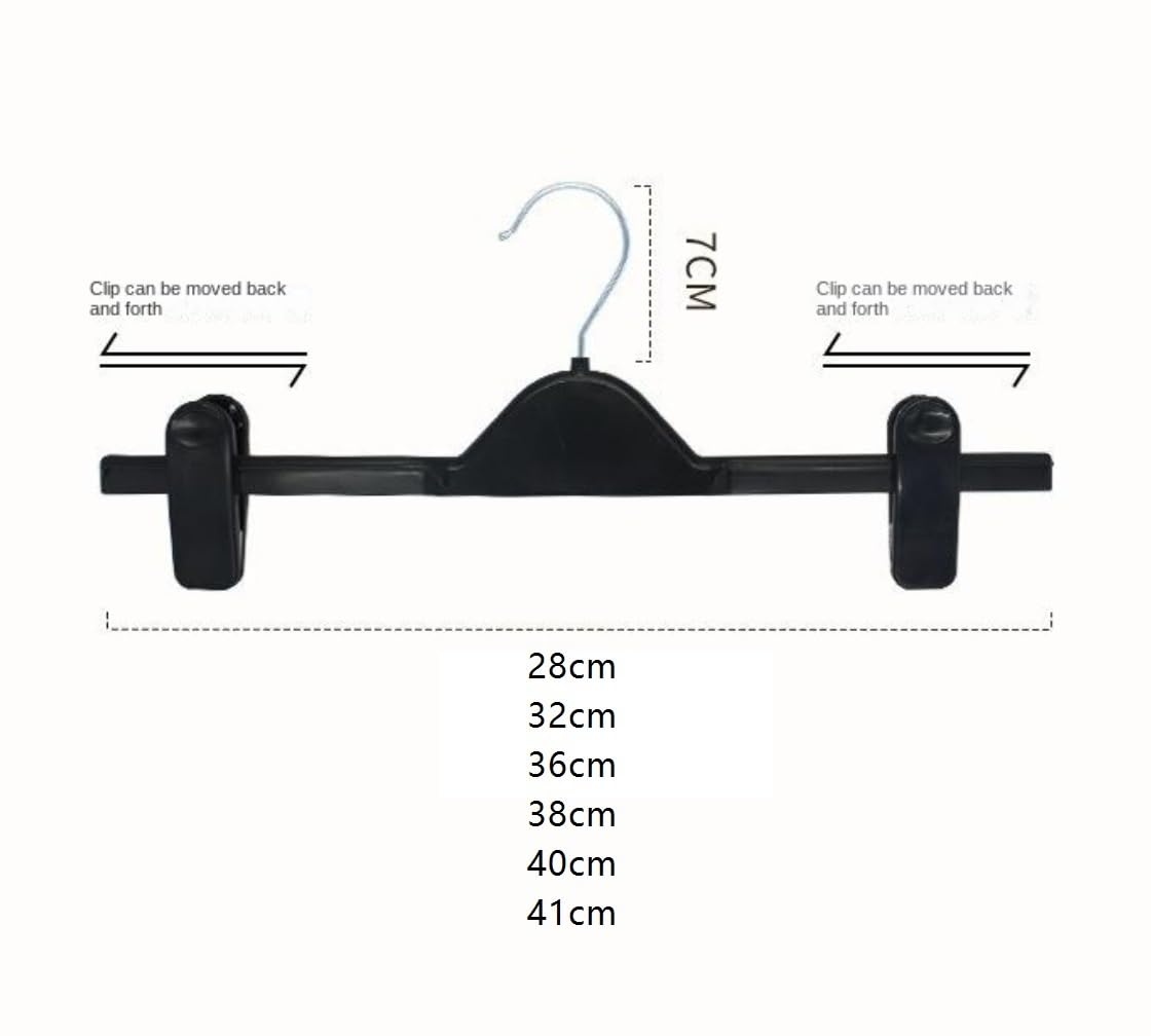 Perchas Ropa Paquete De 15 Perchas Plástico For Pantalones con Pinzas Grandes Antideslizantes Y Gancho Giratorio 360° Hangers(38cm)