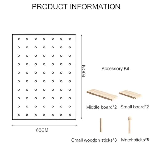 Panneau perforé en bois kit d'organisation murale modulable - 4