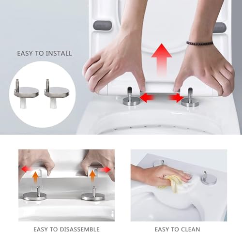 Abattant WC carré blanc pour rénover vos toilettes modernes - 7