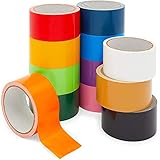 12 Colors Multi Pack Rainbow Colored Duct Tape for DIY Crafts (2 in x 10 Yards)