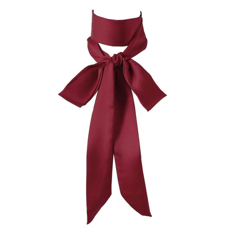 Long Thin Skinny Scarf Satin Neckerchief Ribbon Tie Waist Belt for Women