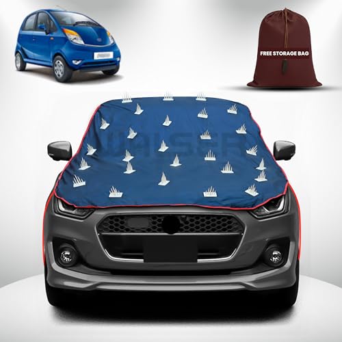 Image of WALSER Spike Car Cover for Tata Nano | Anti-Climb Nail Guard for Dogs & Monkeys | Protects Bonnet, Roof & Dicky | UV, Dust & Snow Protection | Spike Cover with 4 Adjustable Hook