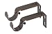 Ivilon Adjustable Brackets for Curtain Rods - for 1 or 1 1/8 Inch Rods. Set of 2 - Oil Rubbed Bronze