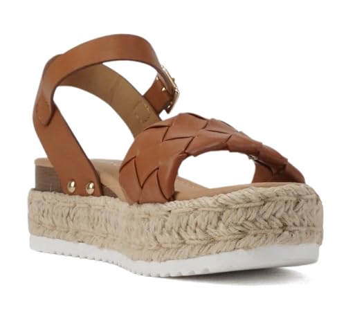 Image of Soda CLIP ~ Women Open Toe Ankle Strap Platform Espadrille Sandal