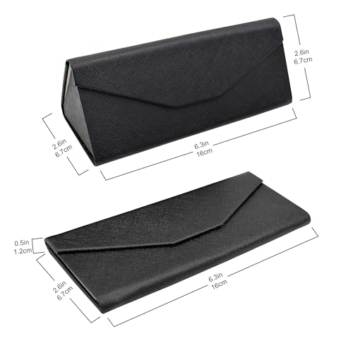 Image of Real Sic Glasses Case for Men and Women - Magnetic Folding Hard Shell Sunglass Holder - Inspired by Solid Color