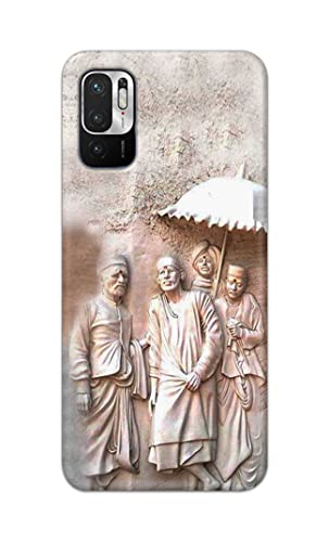 Image of Printed Hard Back Cover Case for Mi Redmi Note 10T 5G | Mi Redmi Note 10 5G Back Cover (Sai Baba) -1803
