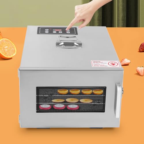 Edelstahl Dörrautomat Dörrautomaten Dehydrator Dörrgerät Obsttrockner Lebensmitteldehydrator Dörrgerät 6 Ebenen Trockner Edelstahl – Bild 4