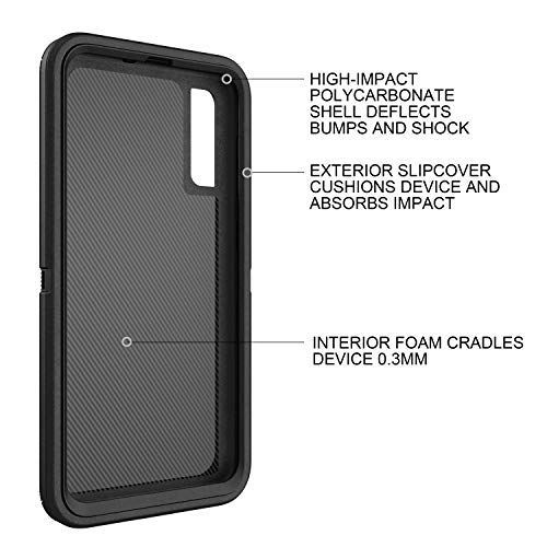 Mxx Heavy Duty Case For Samsung Galaxy A50 - (No Screen Protector) Drop Protection Tough Case For Galaxy A50/ A50S/ A30S (Black) #TOP2