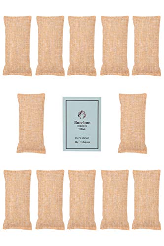 [Bon-bon] 靴 消臭 脱臭 除湿 竹炭 12個パック6足分 除菌 吸湿 (ベージュ)