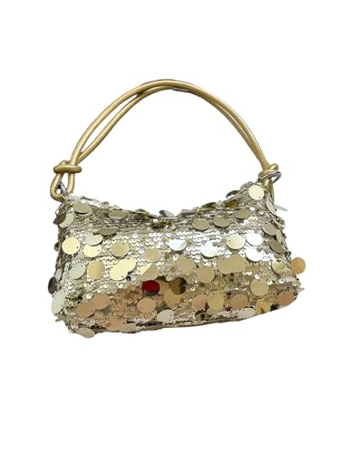 Floerns Women's Sparkly Sequin Shoulder Bag Top Handle Beaded Hobo Evening Handbag