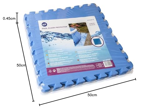 Gre MPF509Z - Schutzabdeckung für Pools, aus Eva, Farbe hellblau, 9 Stück, 4,5 mm dick, widerstandsfähig und stichfest