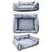 United Colors of Benetton. Pets - Hundebett, Ergonomisches Bett, für Mittelgroße Hunde, Aus Polyester, Waschmasschinegeeignet, Grau, Größe M, 65x50x20 cm
