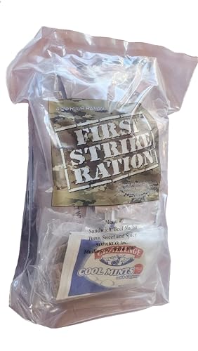 First Strike Ration FSR - 24hr Meals Ready To Eat Military Surplus (Menu 7 - Beef Nacho Sandwich and Spicy Tuna)