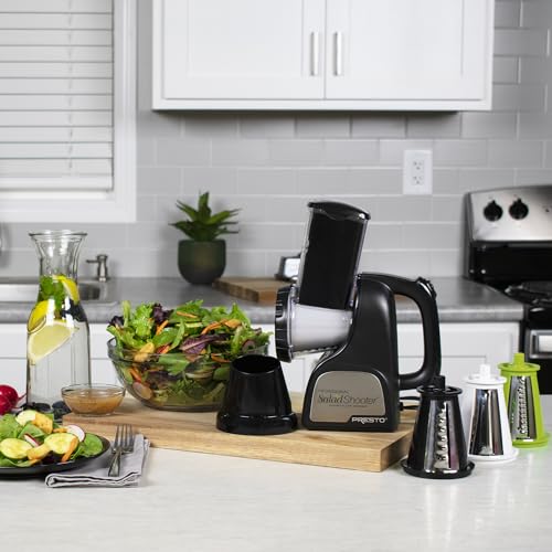 Presto 02970 Professional SaladShooter Electric Slicer/Shredder, Black,1 count by Presto - Image 6