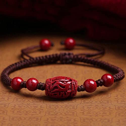 Bracelet Ajustable en Cinabre pour Retrouver la Bonne Chance
