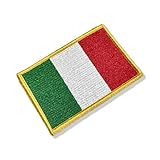BP0030-21 Bandeira Itália Patch Bordado 10,2x6,8 cm (B) Fecho de Contato)