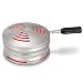 Hookah Bowl Heat Management System Charcoal Holder Charcoal Funnel Box Burner with Wind Cover Smoking Accessory Long Smoking Shisha Improvement - Silver