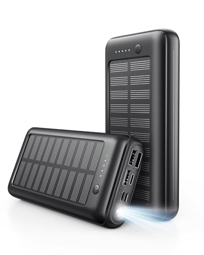 JIGA Batería Externa Inalámbrica 30000mAh Power Bank 18W PD USB-C con 3 Entradas y 5 Salidas y Linterna, 10W Qi Cargador Inducción Portátil Powerbank QC3.0 Carga Rápida para iPhone,Samsung,AirPods,etc