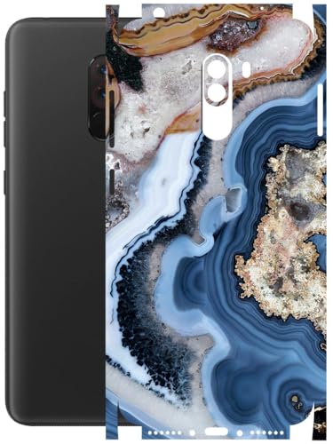 Image of AtOdds - Full Body Back Screen Guard Protector Film - Lamination Wrap Skin Sticker Compatible with Poco F1 | Scratchproof Matte Finish (Floor Marble)