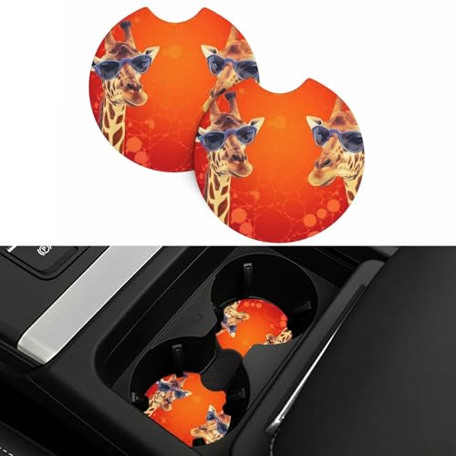Portavasos de carro universal redondo de neopreno 2 piezas miniatura 5