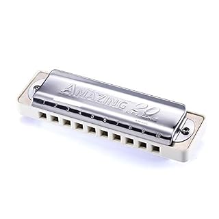 KIRANDIE AM20D Harmonica diatonica 10 Trous Blues Harpe Orgue Orgue Blanche spéciale for débutant (Color : Key of BB) – Image 3