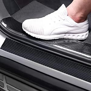 Car Door Step Foldable Roof Rack Step Up on Latch, Glass Breaker Safety Hammer, Easy Roof Access Universal Fit for Most Jeep, SUV, Truck (Black) (Protection Strip Black)