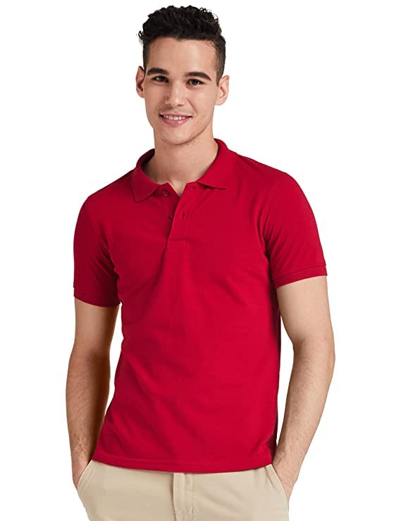 Image of Rudrapriya Casual Formal Wear Cotton Half Sleeve Collered Tshirt for Men