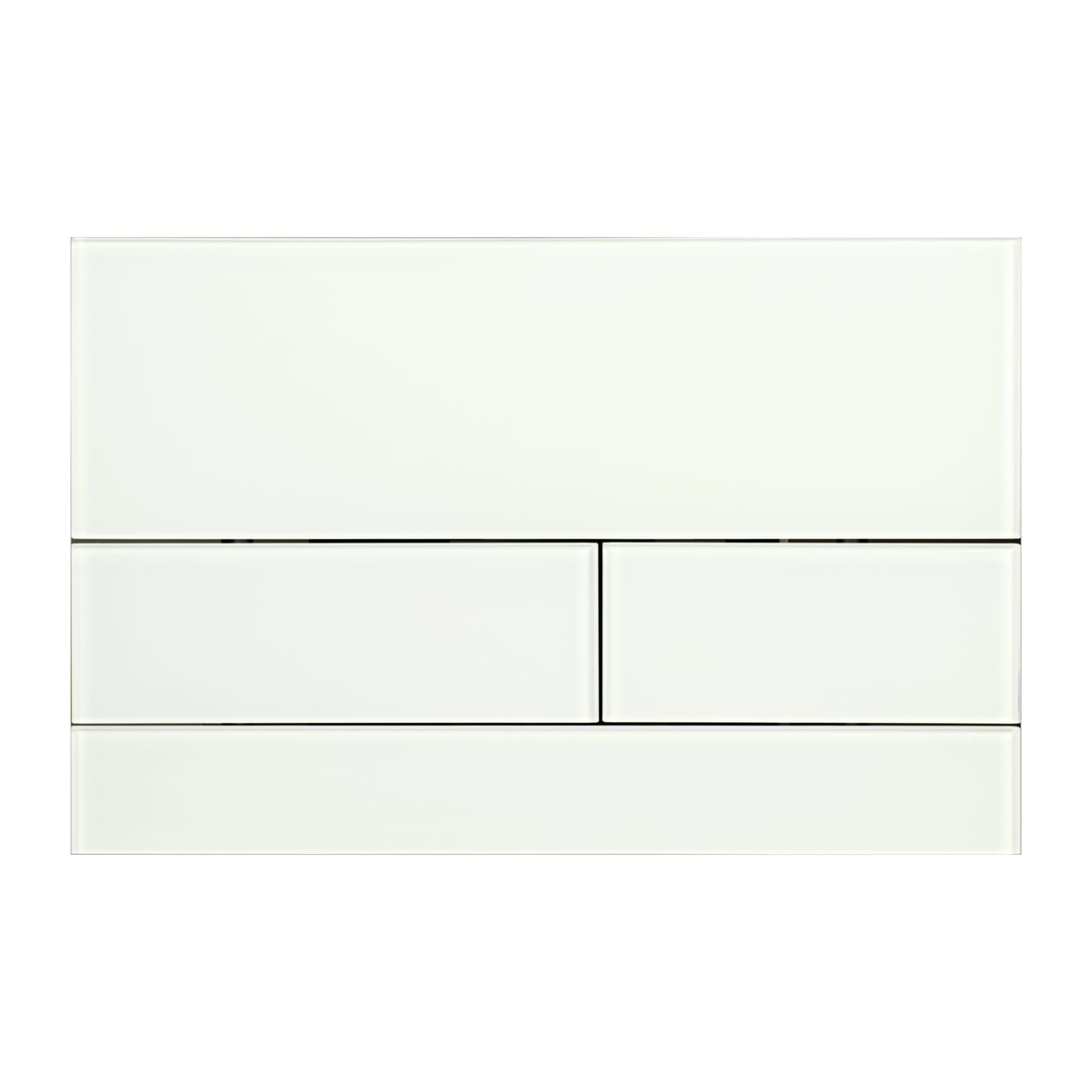 WC Betätigungsplatte Weiß Unterputz Dual Flush | Drückerplatte, Wandmontage, Modernes Design, Wasser sparen