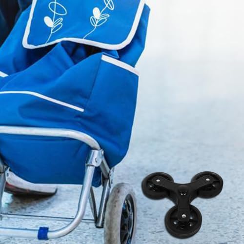 Ruedas de goma para subir escaleras, repuesto de carrito de compras resistente Abaodam 8
