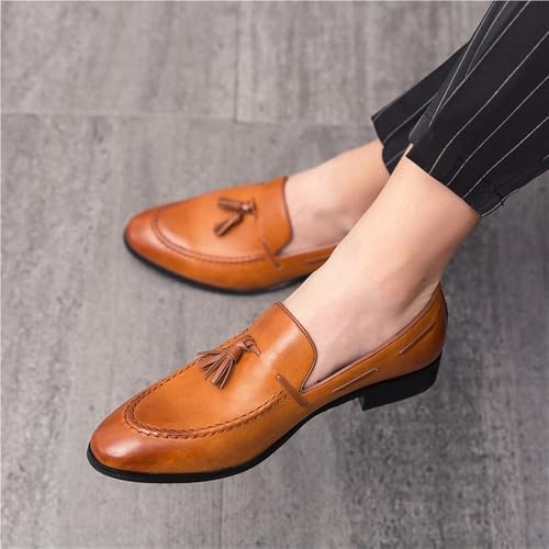 Mens Tassel Boat Loafers Breathable Shoes Lightweight Slip Resistant Anti-Slip Casual Slip-ons for Business Outdoors Wedding4
