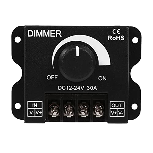 Regulador de intensidad para luces,Dimmer operación manual del interruptor de 12V-24V 30A Regulador Cambio de brillo para Luz LED