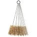 WMXXBRU 12 Inch Long Brass Tube Brushes for Pipe Cleaning Set with Brass Bristles, Tube Bottle Brush Kit, 8 Sizes for Auto Parts, Bottles, Guns, Tubes, Etc, Yellow, WMXX-BRASS-12